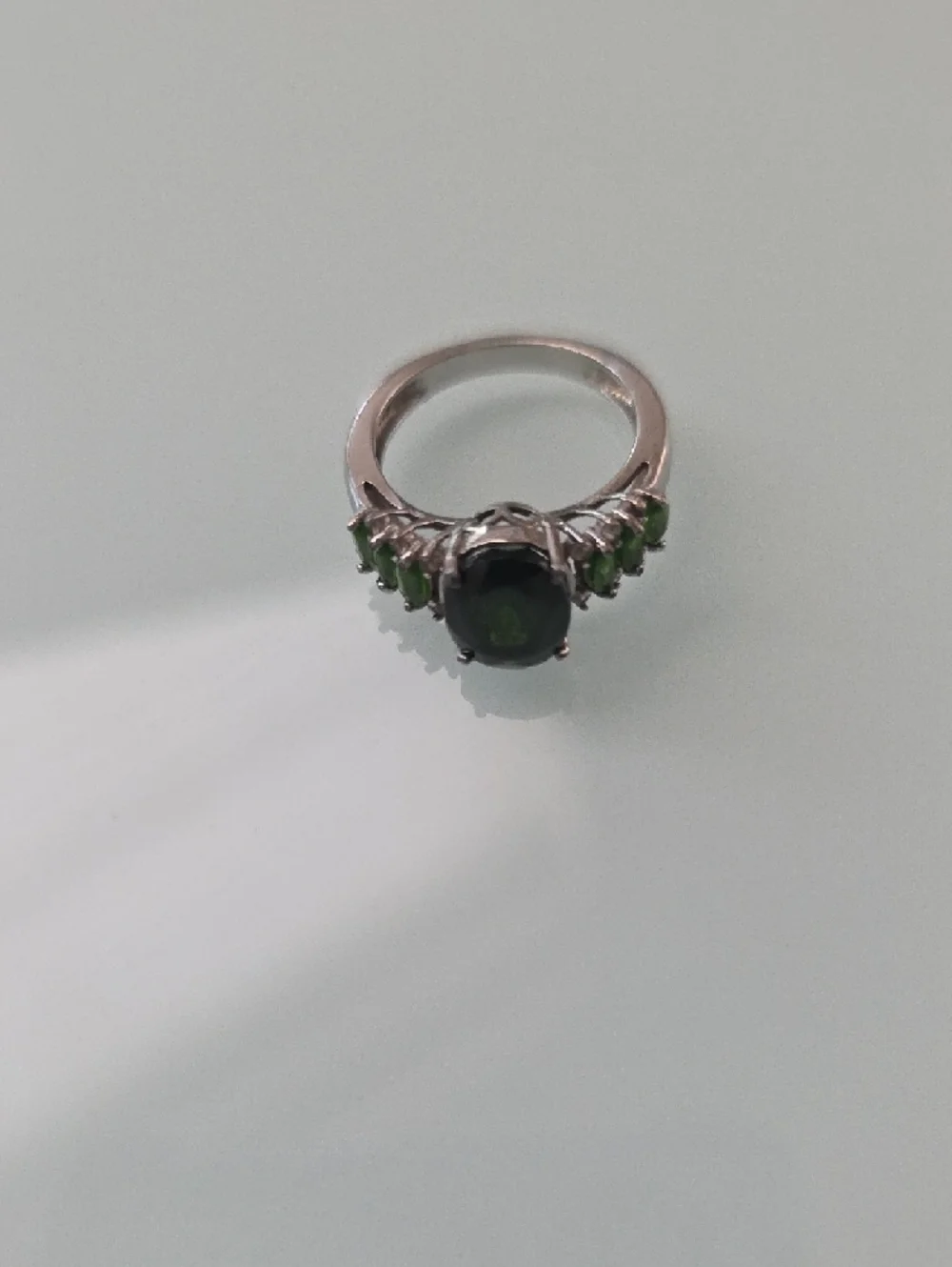 Chrome Diopside Sterling Silver Ring - Size 5 - Picture 5 of 7